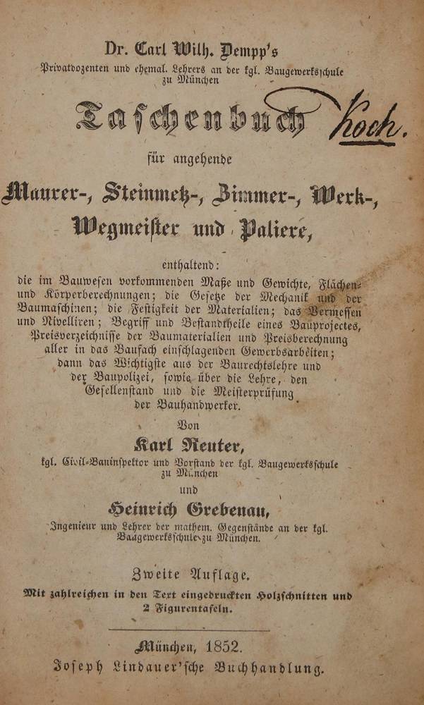 Große Abbildung Nr.1: 138-1906 Dempp,C.W.: (Verschiedene Gebiete - Varia)