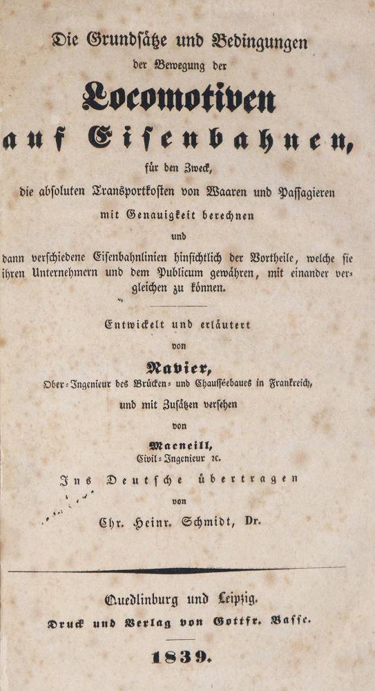 Große Abbildung Nr.1: 138-1915 Navier,(C.L.M.H.) u. J.Macneill.: (Verschiedene Gebiete - Varia, Eisenbahn)