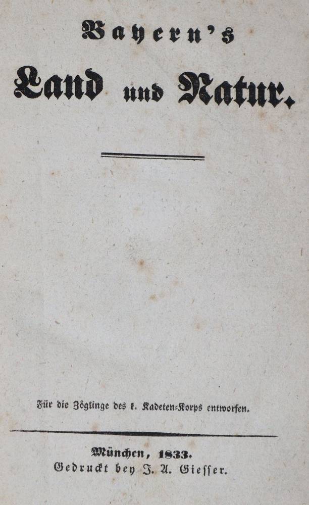 Große Abbildung Nr.1: 138-1929 (Walther von Walderstötten,F.W.).: (Verschiedene Gebiete - Varia, Geologie - Mineralogie u. Paläontologie, Bayern)