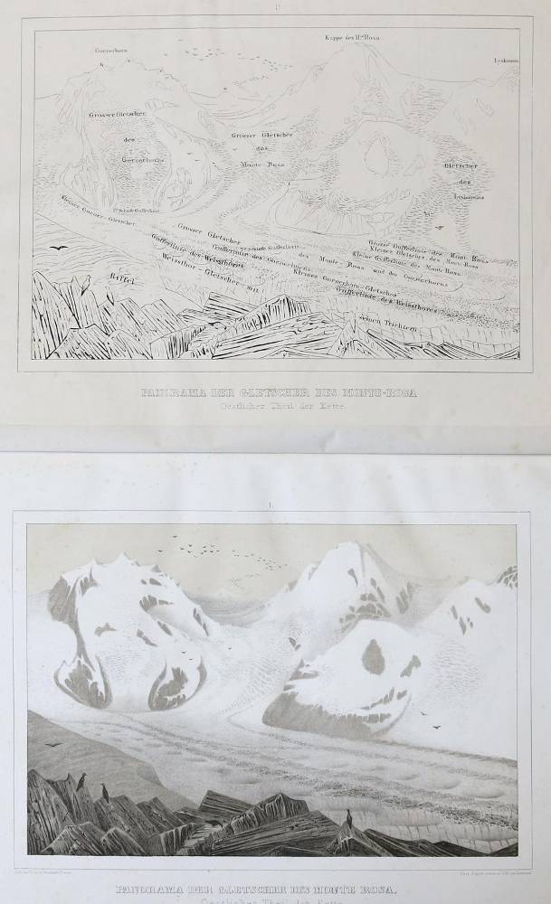 Große Abbildung Nr.3: 138-1936 Agassiz,L.: (Verschiedene Gebiete - Varia, Geologie - Mineralogie u. Paläontologie, Gletscher)
