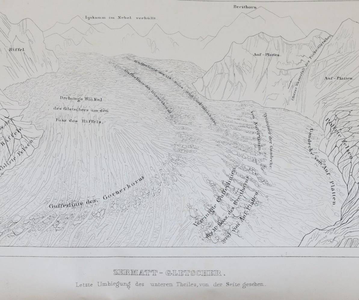 Große Abbildung Nr.5: 138-1936 Agassiz,L.: (Verschiedene Gebiete - Varia, Geologie - Mineralogie u. Paläontologie, Gletscher)