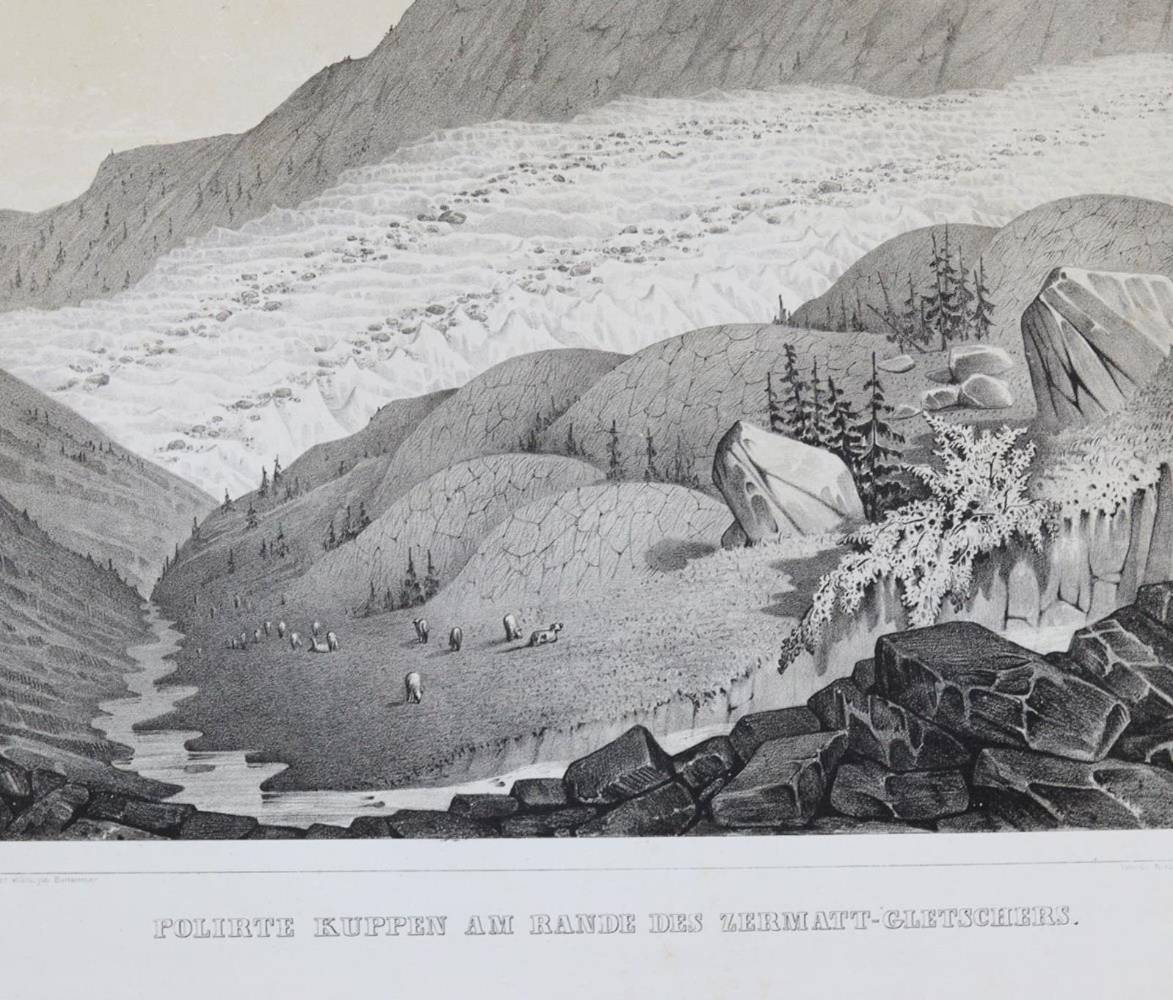 Große Abbildung Nr.6: 138-1936 Agassiz,L.: (Verschiedene Gebiete - Varia, Geologie - Mineralogie u. Paläontologie, Gletscher)