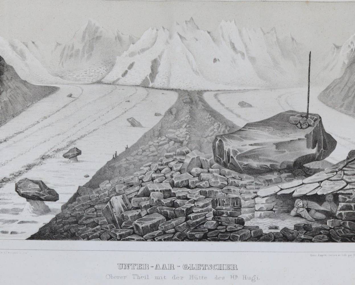 Große Abbildung Nr.9: 138-1936 Agassiz,L.: (Verschiedene Gebiete - Varia, Geologie - Mineralogie u. Paläontologie, Gletscher)