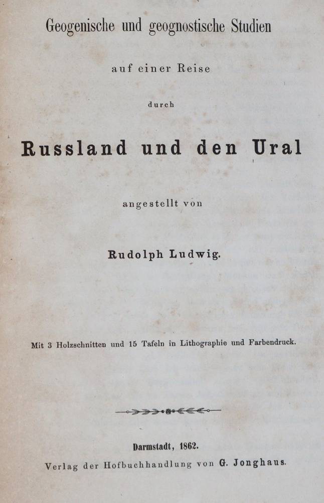 Große Abbildung Nr.1: 138-1940 Ludwig,R.: (Verschiedene Gebiete - Varia, Geologie - Mineralogie u. Paläontologie)