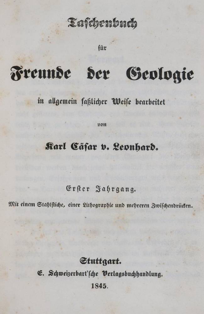 Große Abbildung Nr.1: 138-1947 Sammlung: (Verschiedene Gebiete - Varia, Geologie - Mineralogie u. Paläontologie)