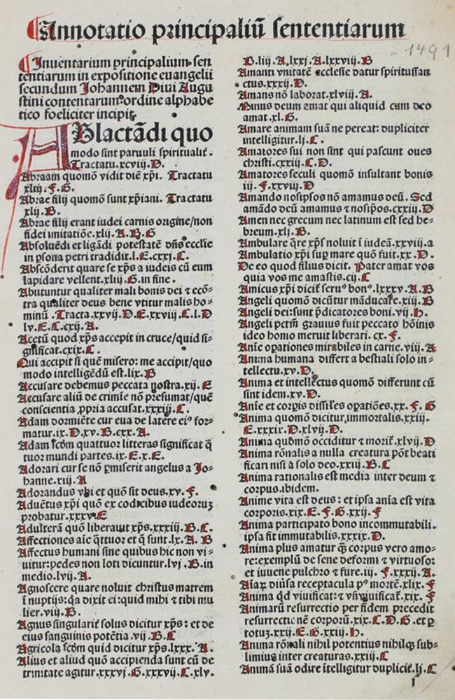 Große Abbildung Nr.1: 138-195 Augustinus,A.: (Inkunabeln)