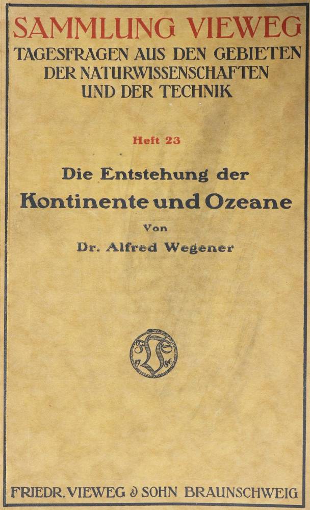 Große Abbildung Nr.1: 138-1958 Wegener,A.: (Verschiedene Gebiete - Varia, Geologie - Mineralogie u. Paläontologie)