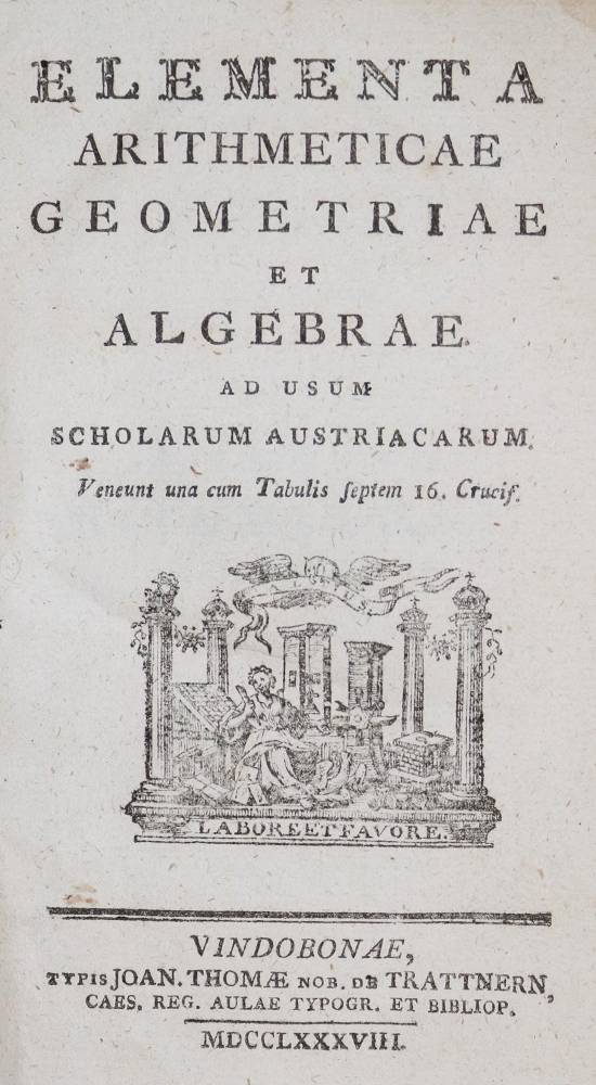 Große Abbildung Nr.1: 138-1991 Elementa arithmeticae,: (Verschiedene Gebiete - Varia, Mathematik)