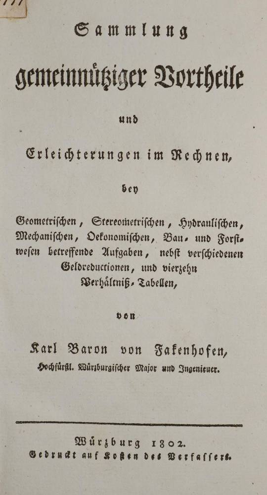 Große Abbildung Nr.1: 138-1992 Fakenhofen,K.v.: (Verschiedene Gebiete - Varia, Mathematik)