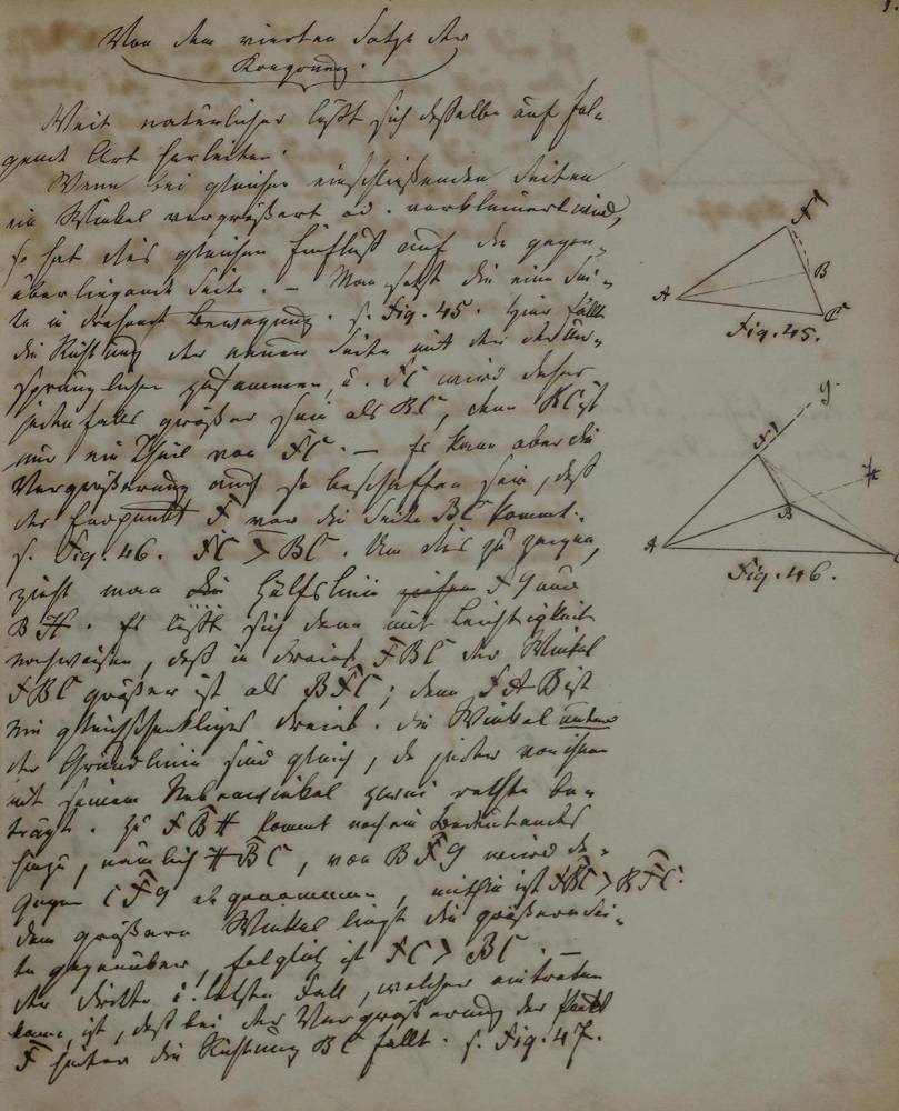 Große Abbildung Nr.1: 138-1996 Geometrie.: (Verschiedene Gebiete - Varia, Mathematik, Handschriften)
