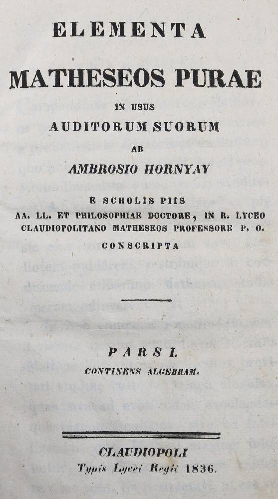 Große Abbildung Nr.2: 138-1997 Hornyay,A.: (Verschiedene Gebiete - Varia, Mathematik)