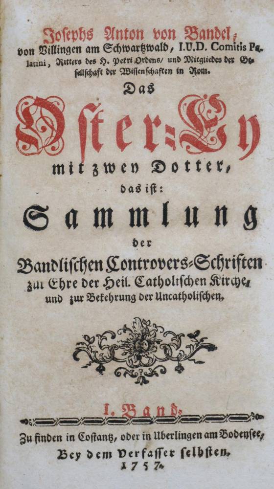Große Abbildung Nr.1: 138-20 Bandel,J.A.v.: (Alte Drucke, Handschriften und Theologie)