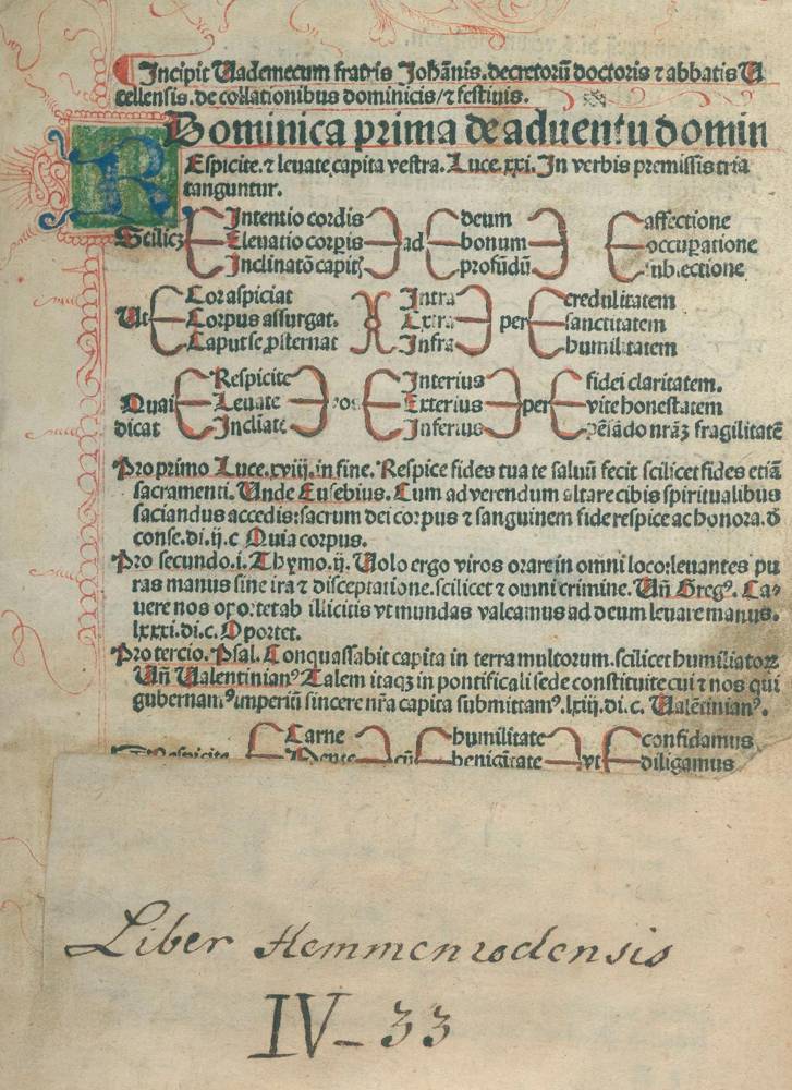 Große Abbildung Nr.2: 138-201 Johannes Vercellensis (Nivigellensis).: (Inkunabeln)