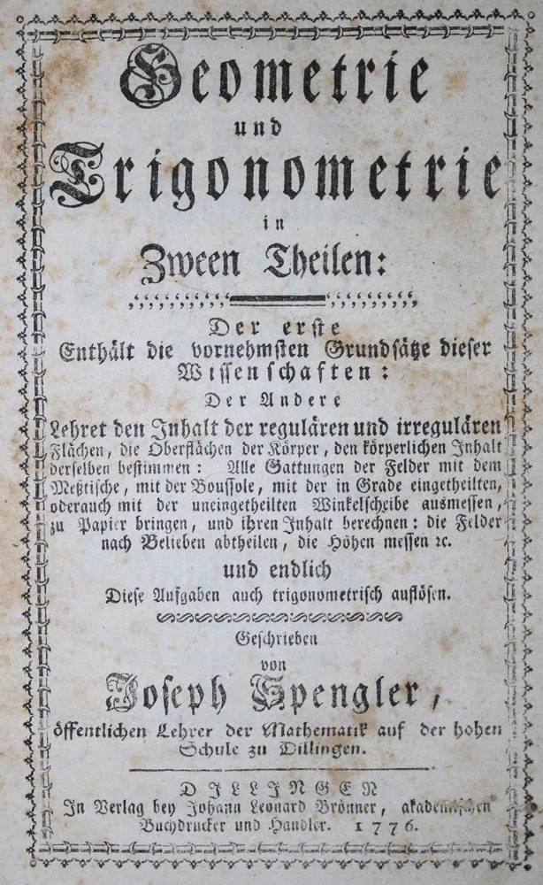 Große Abbildung Nr.1: 138-2011 Spengler,J.: (Verschiedene Gebiete - Varia, Mathematik)