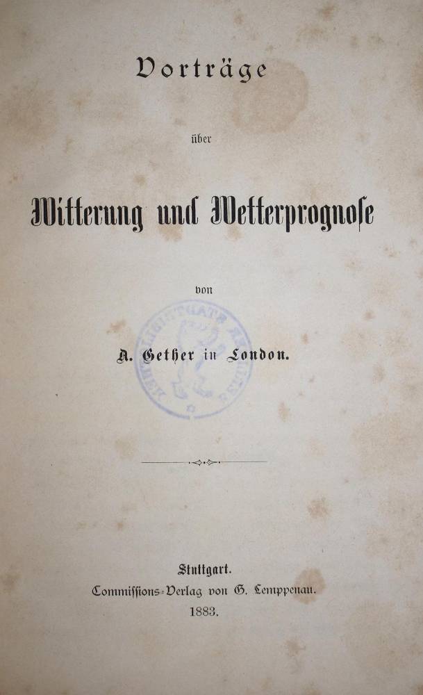 Große Abbildung Nr.1: 138-2023 Gether,A.: (Verschiedene Gebiete - Varia, Meteorologie)