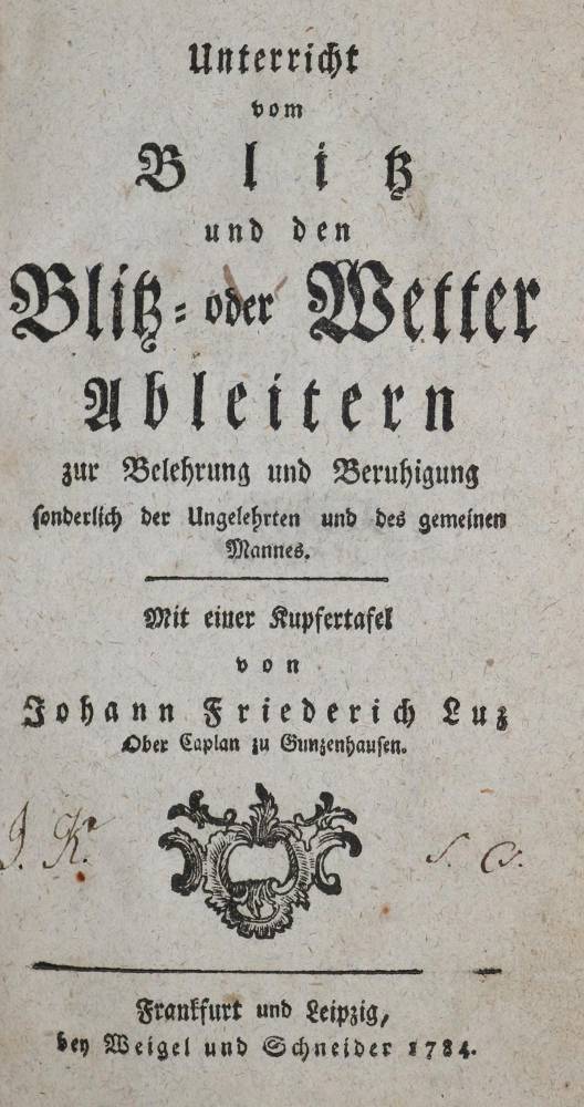 Große Abbildung Nr.1: 138-2026 Luz,J.F.: (Verschiedene Gebiete - Varia, Meteorologie)