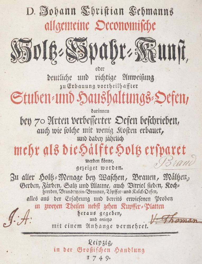 Große Abbildung Nr.21: 138-2036 Lehmann,J.C.: (Verschiedene Gebiete - Varia, Ofenbau)