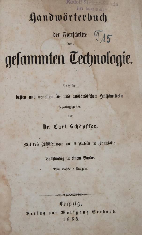 Große Abbildung Nr.1: 138-2057 Schöpffer,C. (Hrsg.).: (Verschiedene Gebiete - Varia)