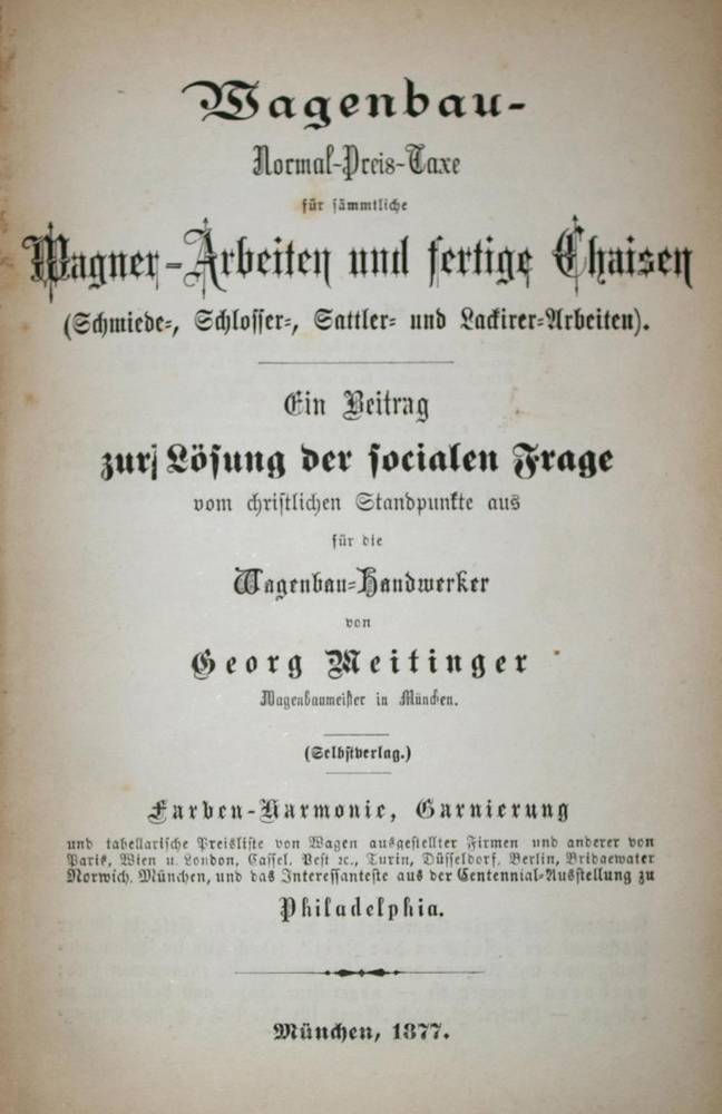 Große Abbildung Nr.1: 138-2078 Meitinger,G.: (Verschiedene Gebiete - Varia, Wagenbau)