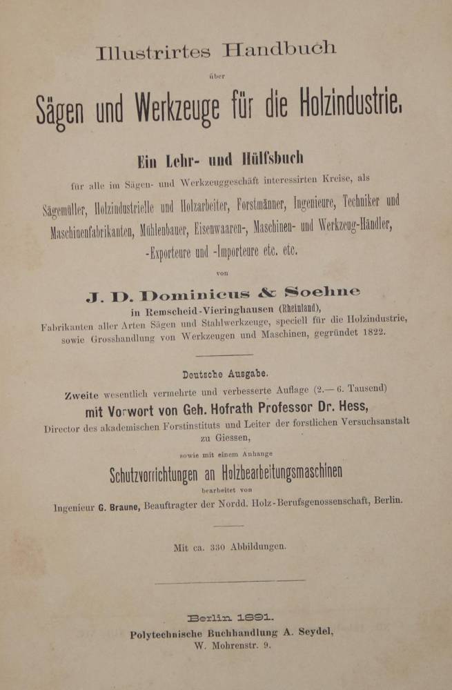 Große Abbildung Nr.1: 138-2084 Dominicus,J.D.: (Verschiedene Gebiete - Varia, Werkzeuge)