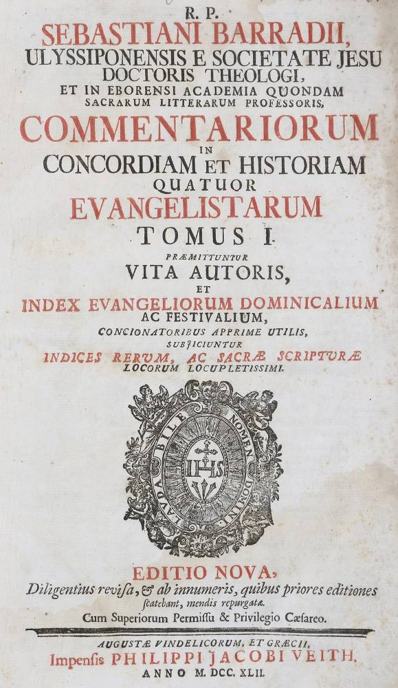 Große Abbildung Nr.1: 138-21 Barradas,S.: (Alte Drucke, Handschriften und Theologie)