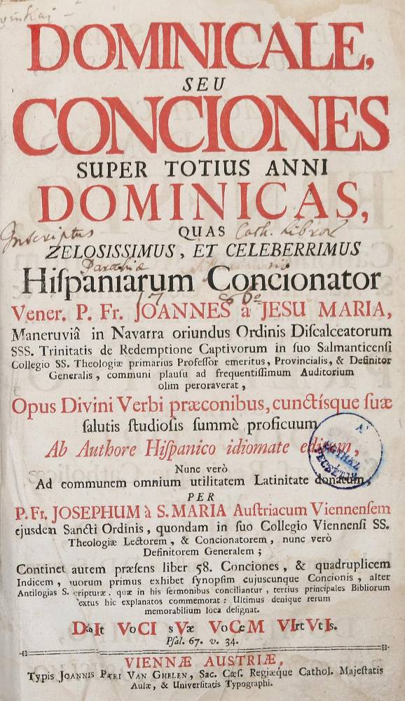 Große Abbildung Nr.2: 138-214 Juan de Jesus Maria.: (Alte Drucke, Handschriften und Theologie)