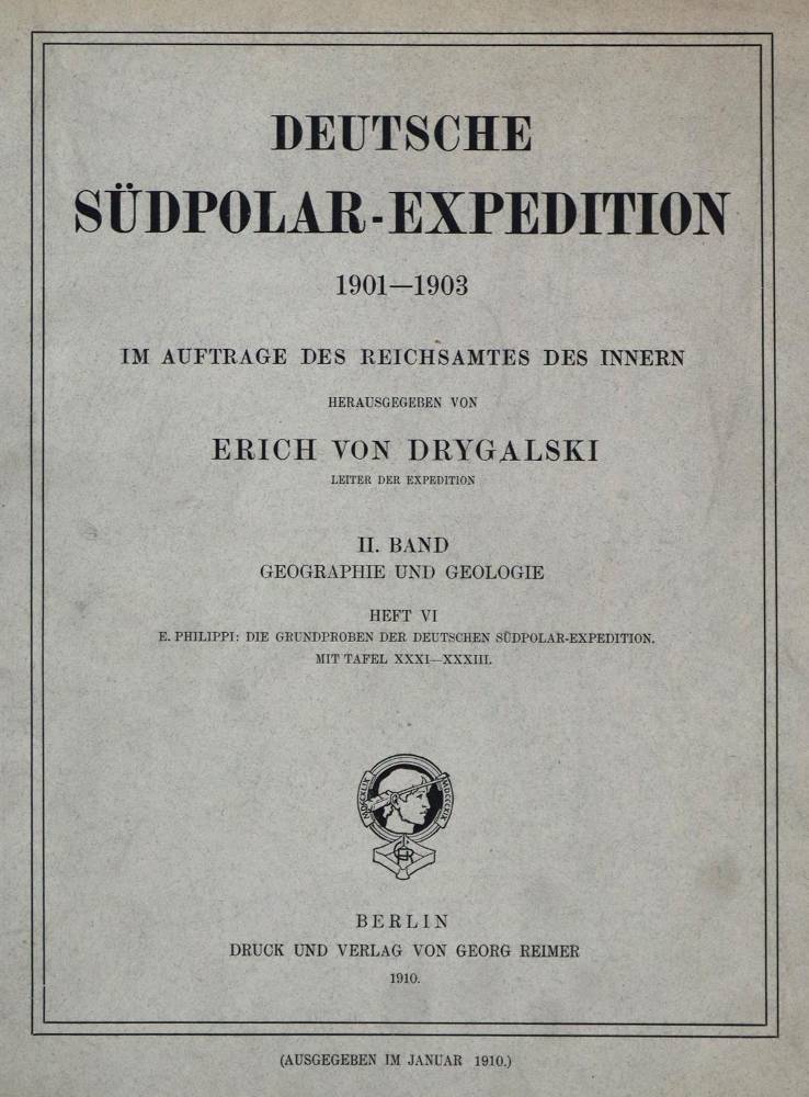 Große Abbildung Nr.2: 138-2143 Drygalski,E.v. (Hrsg.).: (Arktis-Antarktis-Nordländer)