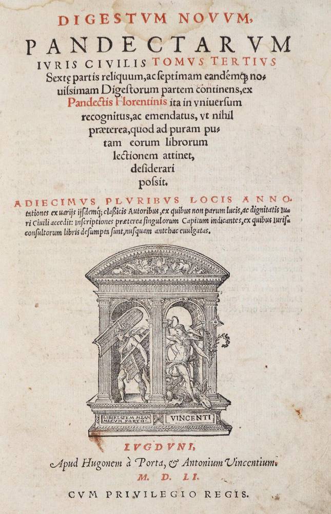Große Abbildung Nr.1: 138-218 Justinian.: (Alte Drucke, Handschriften und Theologie)