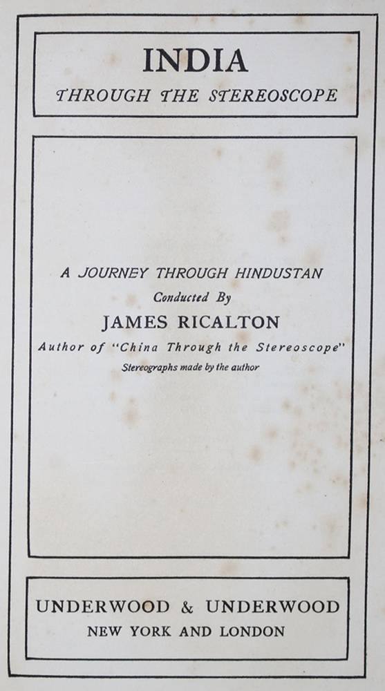 Große Abbildung Nr.1: 138-2183 Ricalton,J.: (Asien, Indien, Photographie)