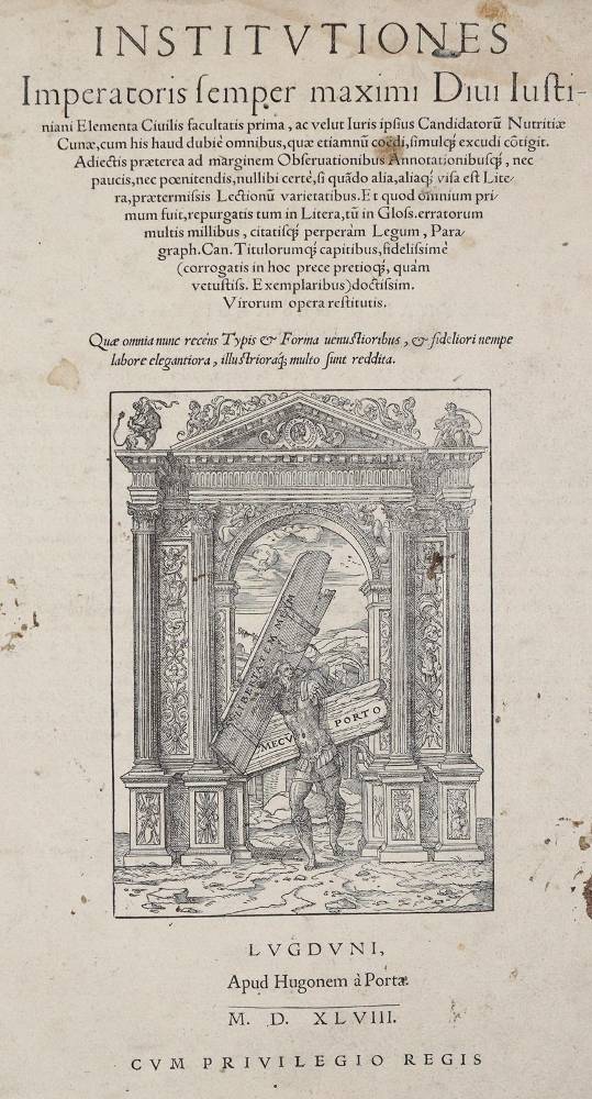 Große Abbildung Nr.1: 138-219 Justinian.: (Alte Drucke, Handschriften und Theologie)