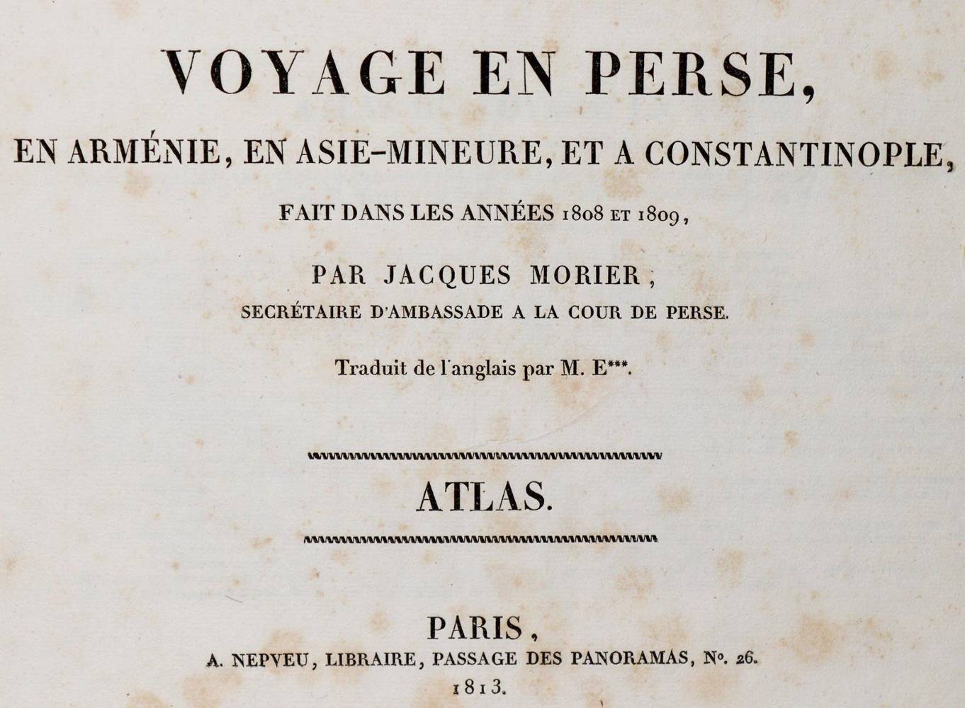 Große Abbildung Nr.2: 138-2198 Morier,J.: (Asien, Persien)