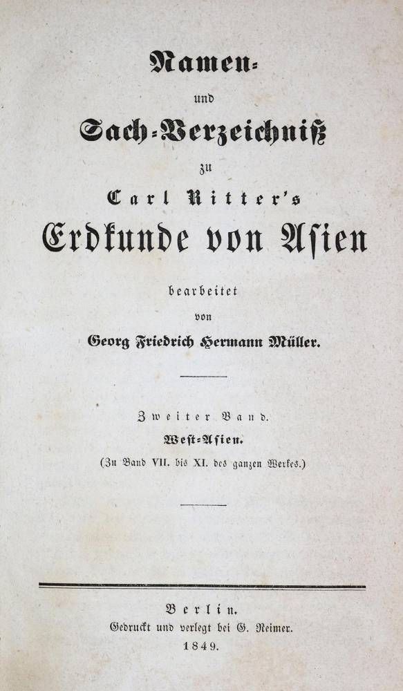 Große Abbildung Nr.1: 138-2203 Ritter,C.: (Asien)