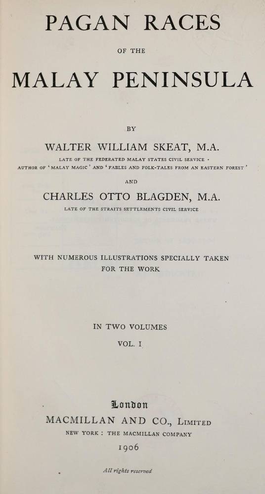 Große Abbildung Nr.2: 138-2206 Skeat,W.W. u. C.O.Blagden.: (Asien)