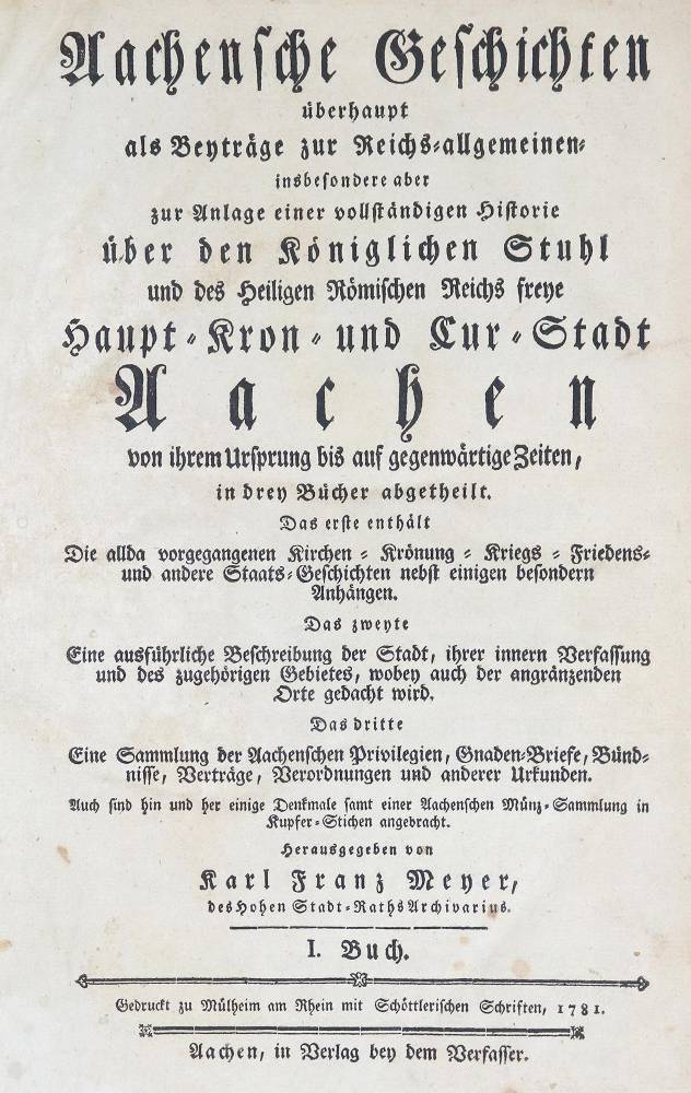 Große Abbildung Nr.2: 138-2218 Meyer,K.F.: (Deutschland, Aachen)