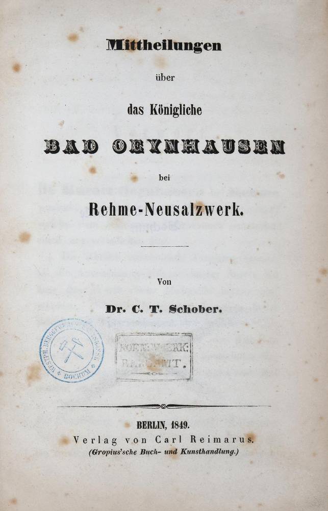 Große Abbildung Nr.1: 138-2226 Schober,C.T.: (Deutschland, Bad Oeynhausen)