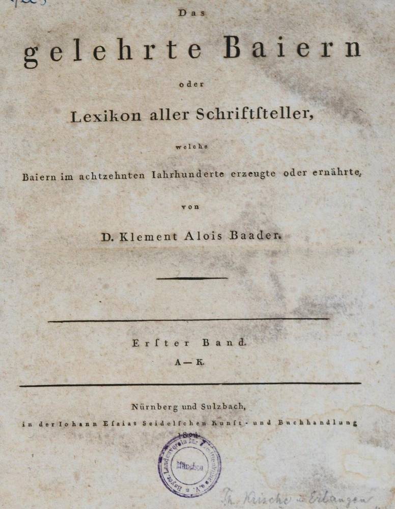 Große Abbildung Nr.1: 138-2228 Baader,C.: (Deutschland, Bayern)