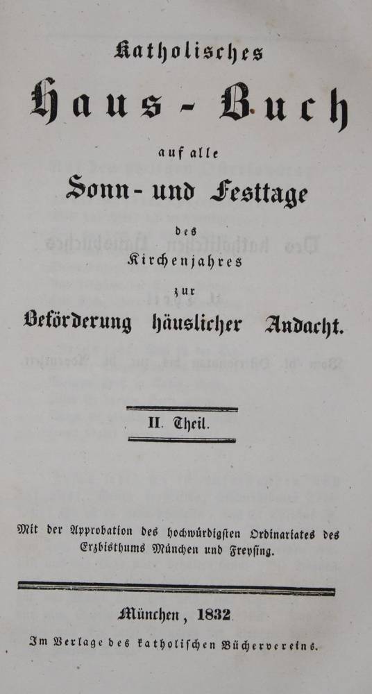 Große Abbildung Nr.1: 138-223 Katholisches Haus-Buch: (Alte Drucke, Handschriften und Theologie)