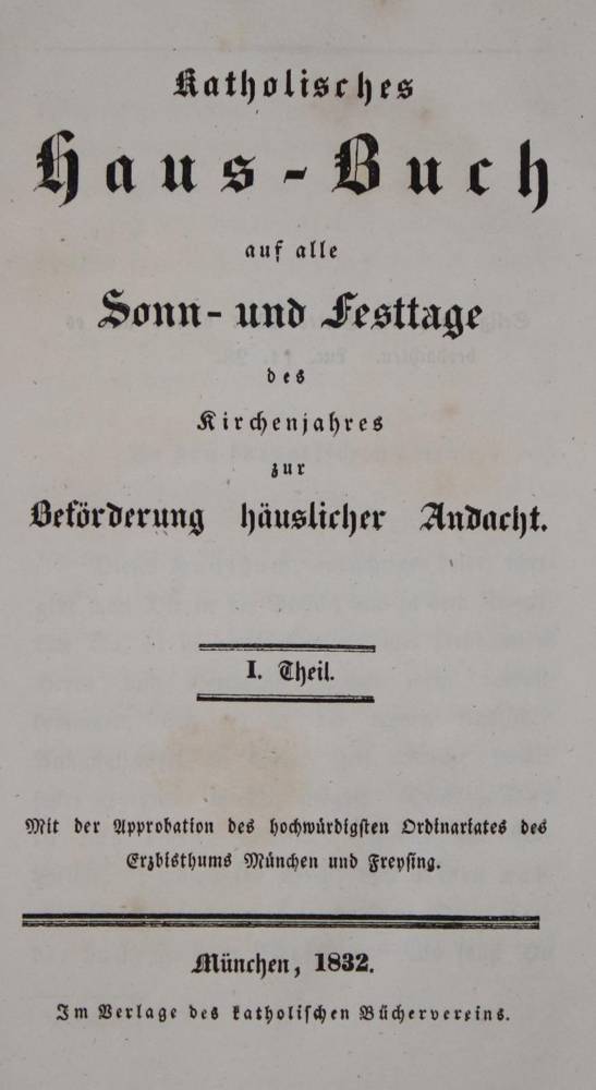 Große Abbildung Nr.2: 138-223 Katholisches Haus-Buch: (Alte Drucke, Handschriften und Theologie)