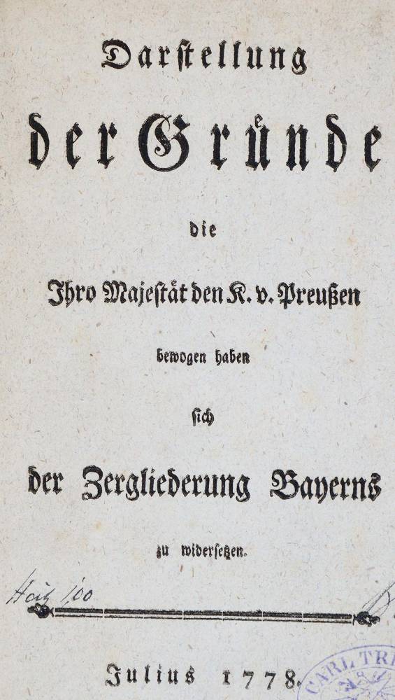 Große Abbildung Nr.1: 138-2231 Darstellung der Gründe: (Deutschland, Bayern)