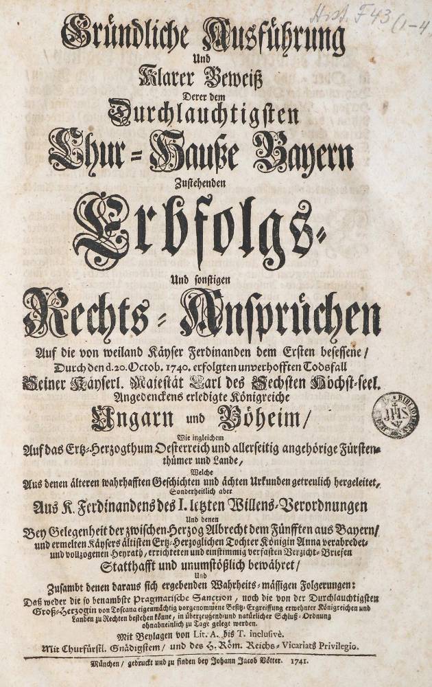 Große Abbildung Nr.1: 138-2242 (Rousset de Missy,J.).: (Deutschland, Bayern)
