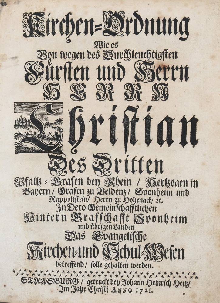 Große Abbildung Nr.1: 138-225 Kirchenordnung.: (Alte Drucke, Handschriften und Theologie)