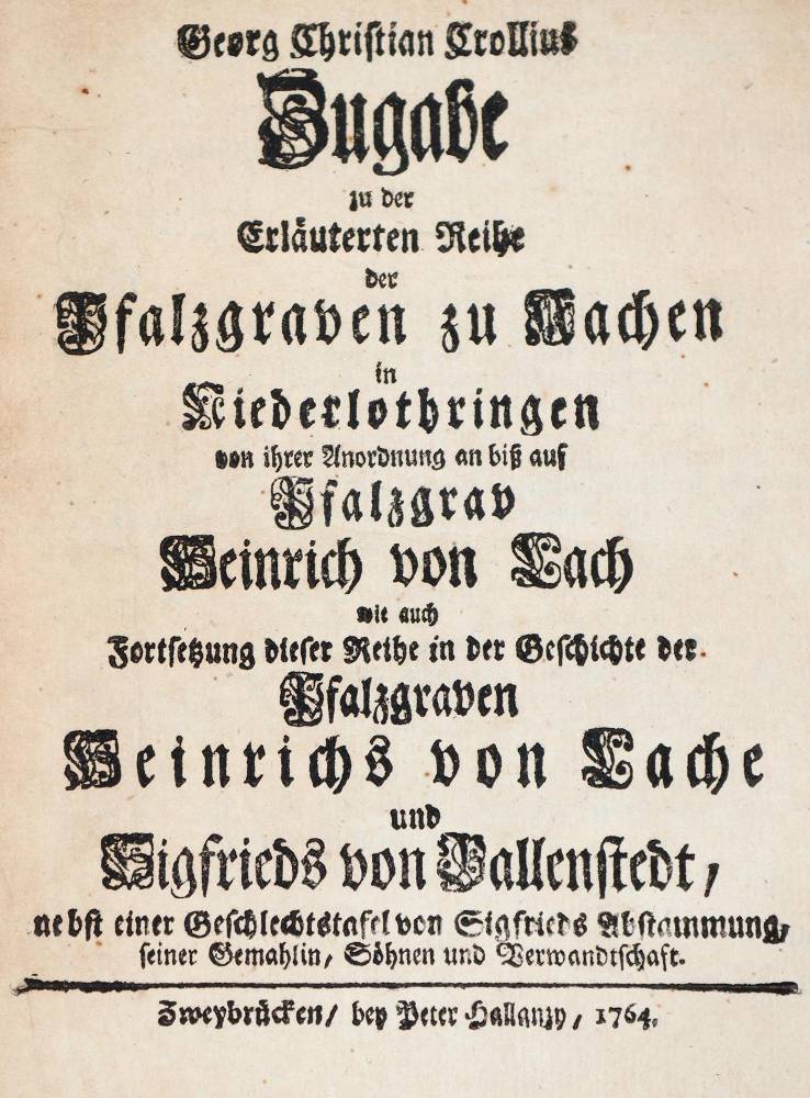 Große Abbildung Nr.1: 138-2254 Crollius,G.C.: (Deutschland)