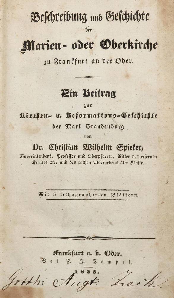 Große Abbildung Nr.1: 138-2264 Spieker,C.W.: (Deutschland, Frankfurt/Oder)