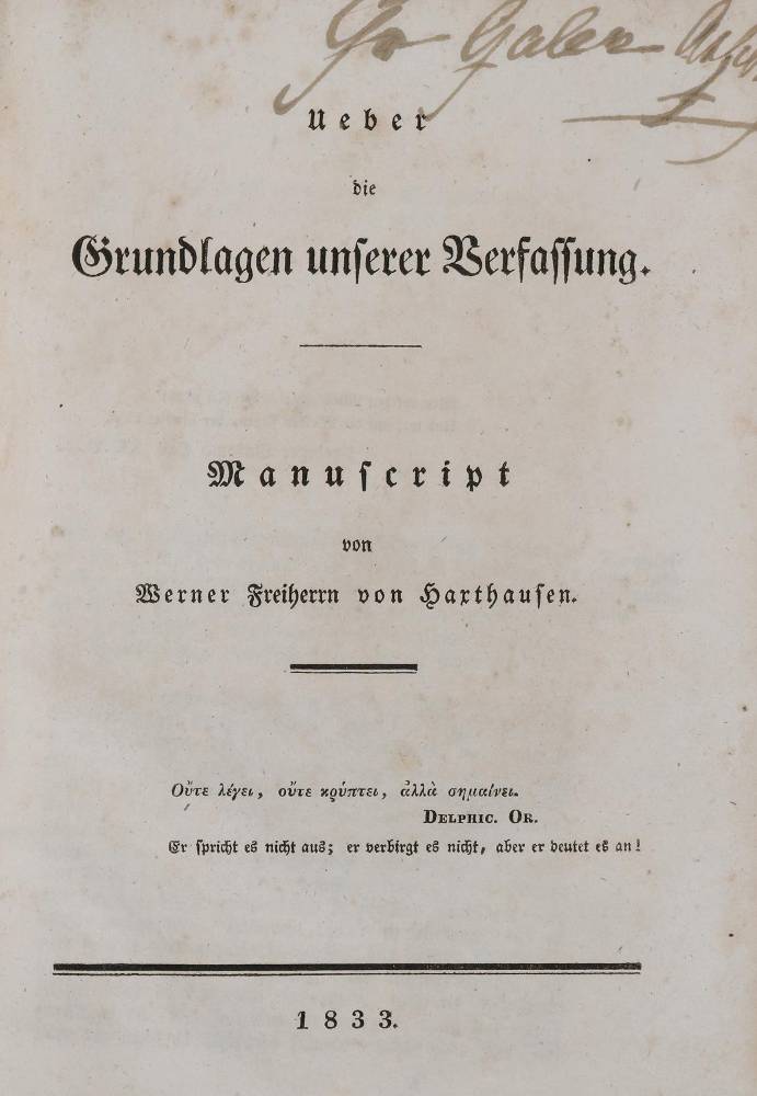 Große Abbildung Nr.1: 138-2276 Haxthausen,W. Freiherr v.: (Deutschland)