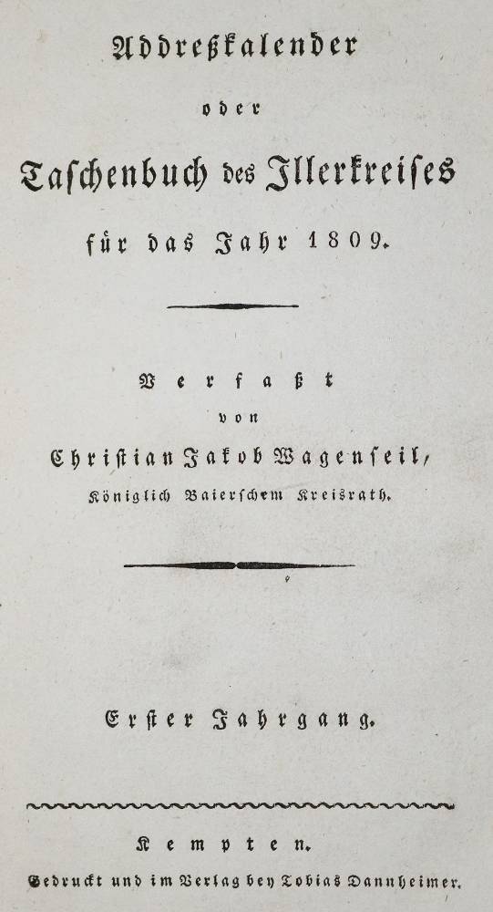 Große Abbildung Nr.1: 138-2283 Wagenseil,C.J.: (Deutschland, Illerkreis)