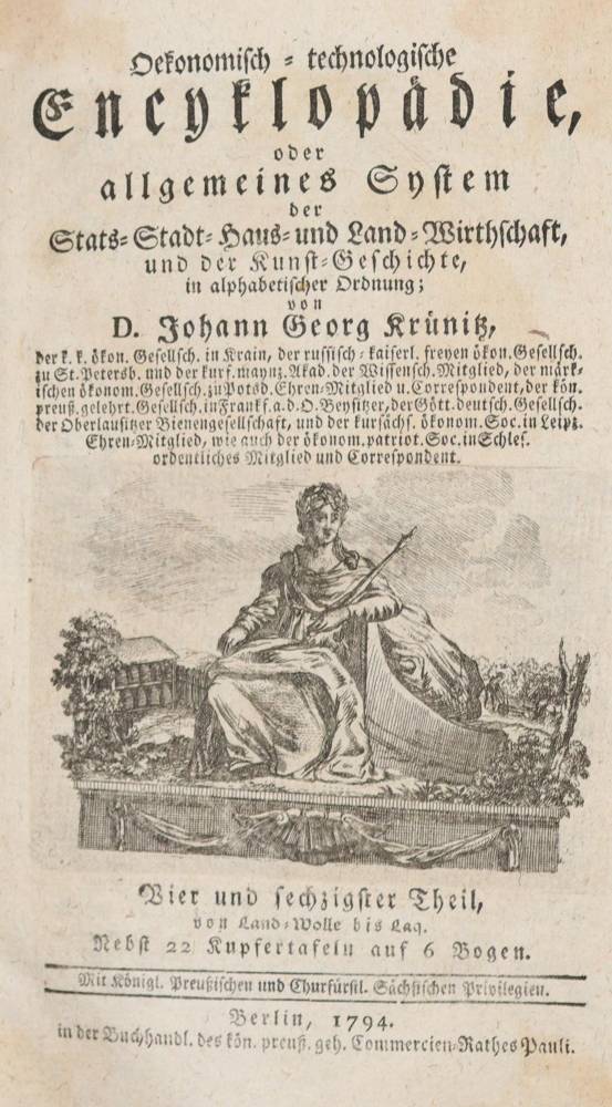 Große Abbildung Nr.1: 138-2291 Krünitz,J.G.: (Deutschland, Landau)