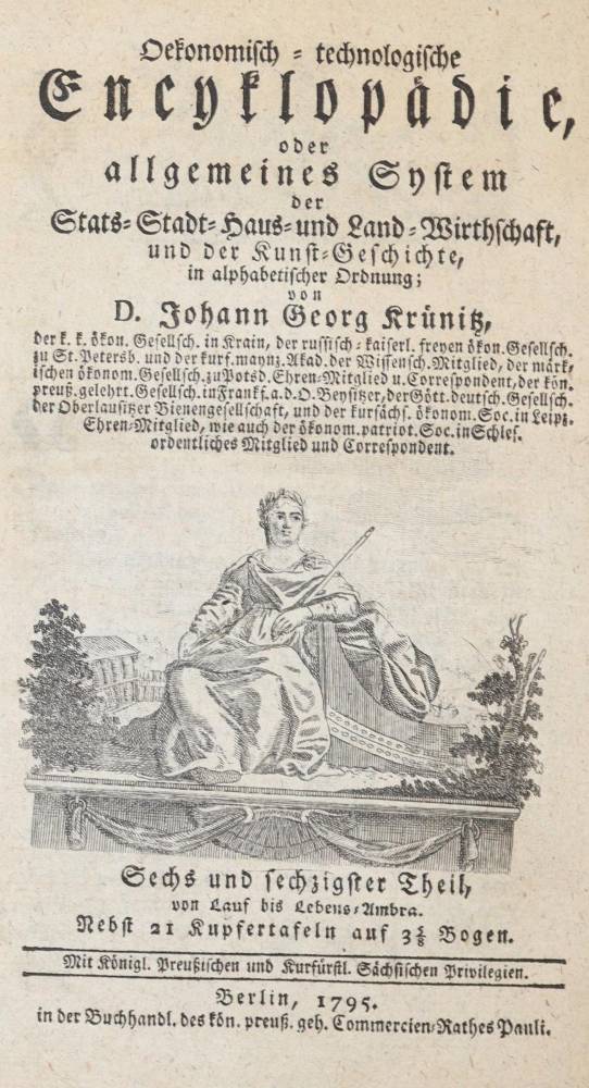 Große Abbildung Nr.1: 138-2293 Krünitz,J.G.: (Deutschland, Lausitz)