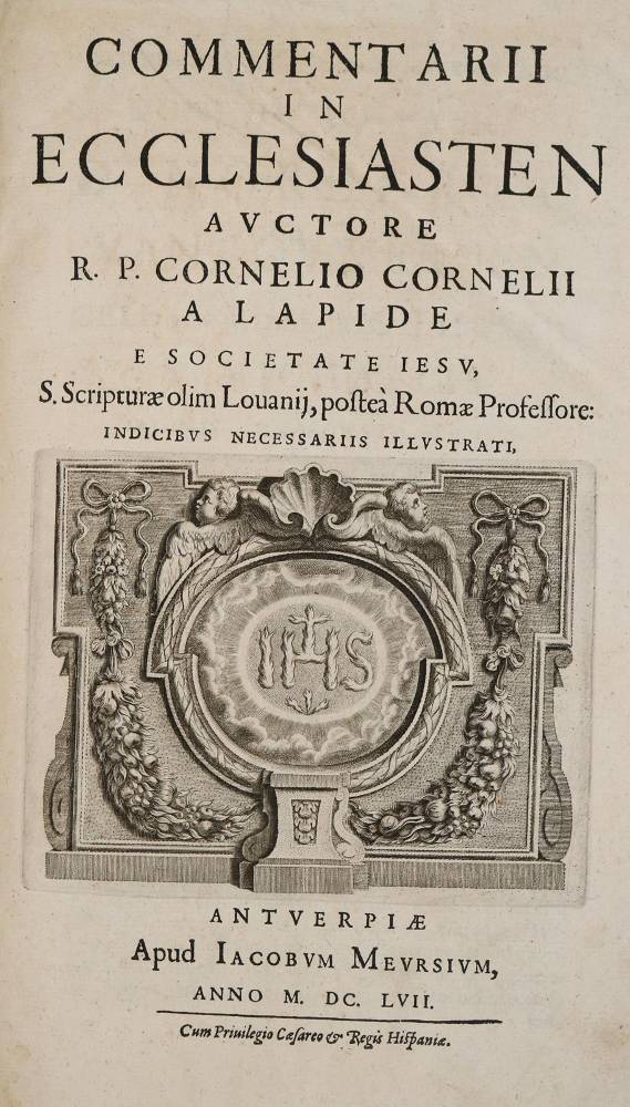 Große Abbildung Nr.1: 138-231 Lapide,C.: (Alte Drucke, Handschriften und Theologie)