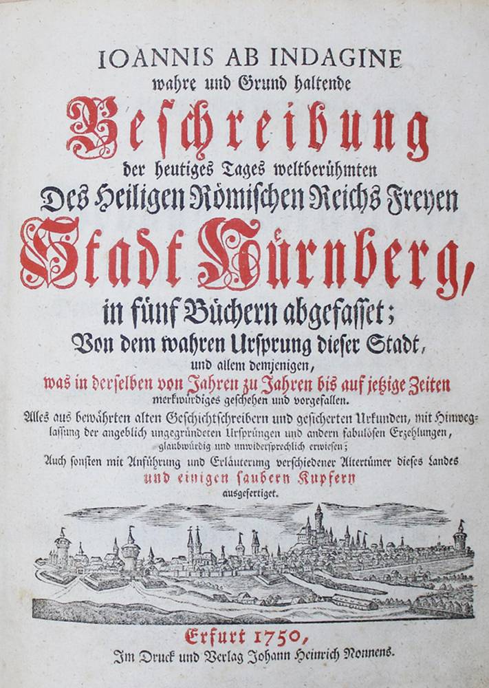 Große Abbildung Nr.1: 138-2310 (Falckenstein,J.H.; Pseud.:) Johannis ab Indagine: (Deutschland, Nürnberg)