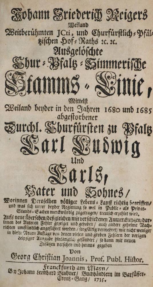 Große Abbildung Nr.1: 138-2325 Reiger,J.F.: (Deutschland, Pfalz)